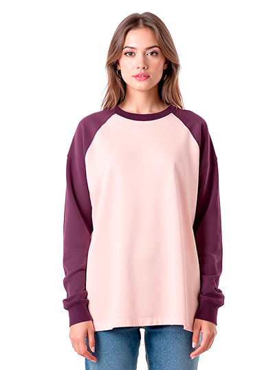 Женский оверсайз лонгслив реглан