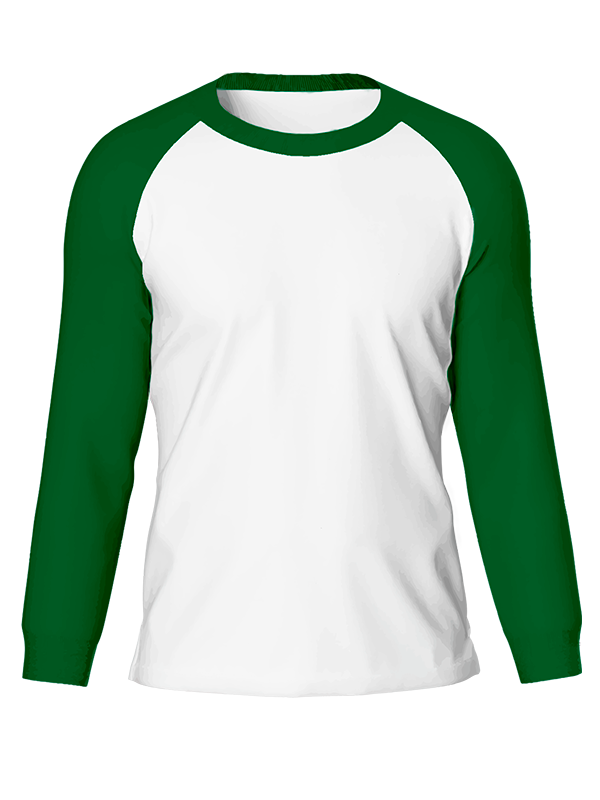 Женский классический лонгслив реглан с рукавами и белым телом