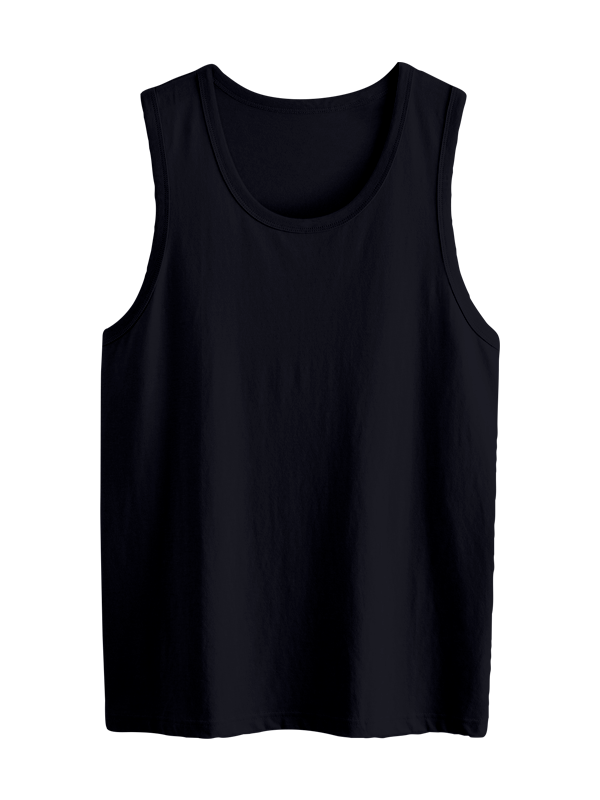 Мужская классическая майка чёрно-синего цвета