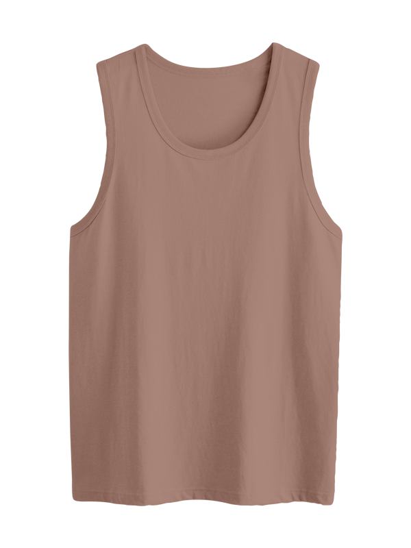 Мужская классическая майка цвета какао