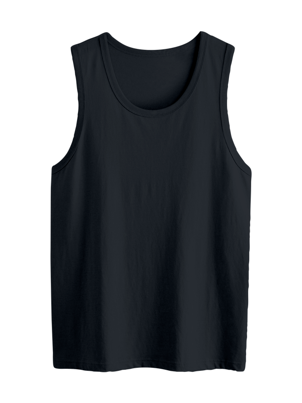 Мужская классическая майка пыльно тёмно-синего цвета