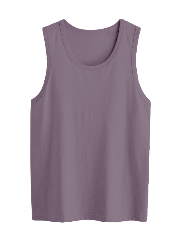 Мужская классическая майка пыльно-фиолетового цвета