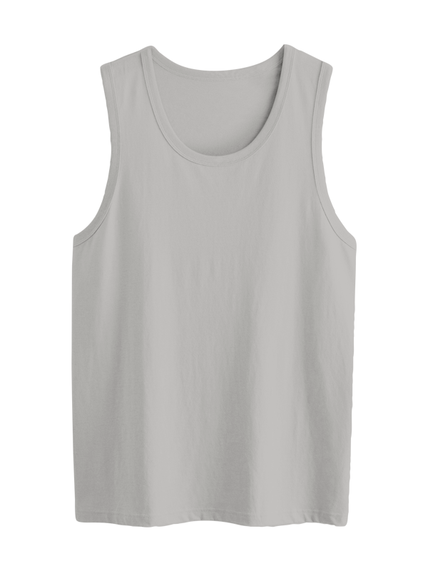 Мужская классическая майка серого цвета