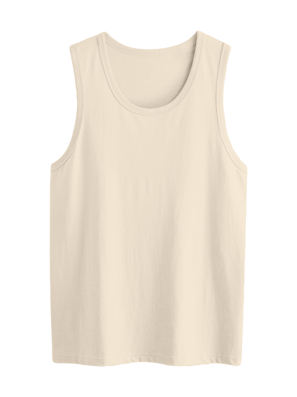 Мужская классическая майка светло-бежевого цвета