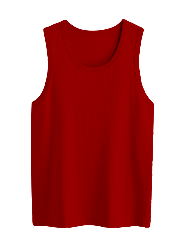 Мужская классическая майка красная цвета