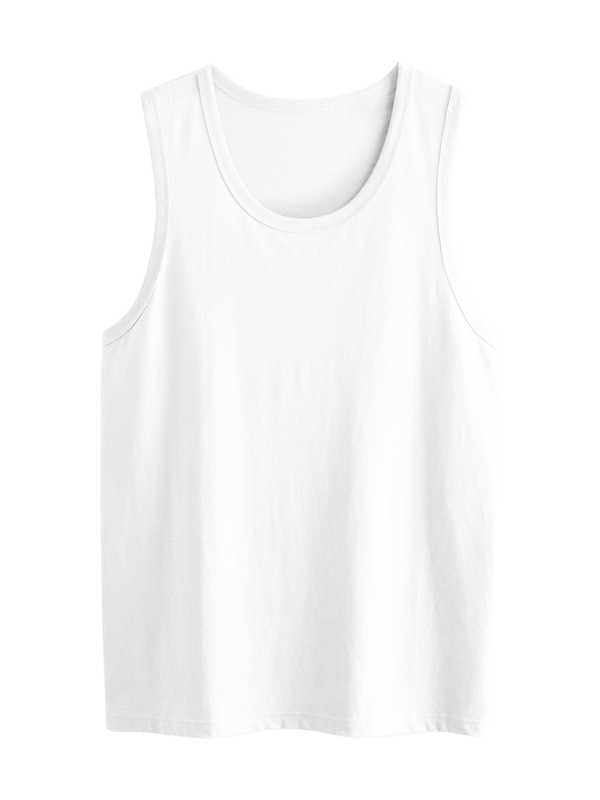 Мужская классическая майка белого цвета