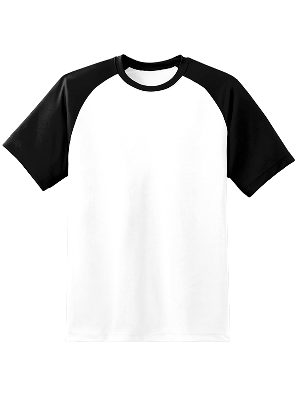 Женская оверсайз футболка реглан с черными рукавами и белым телом