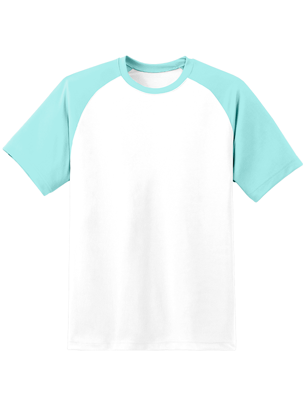 Женская оверсайз футболка реглан с мятными рукавами и белым телом