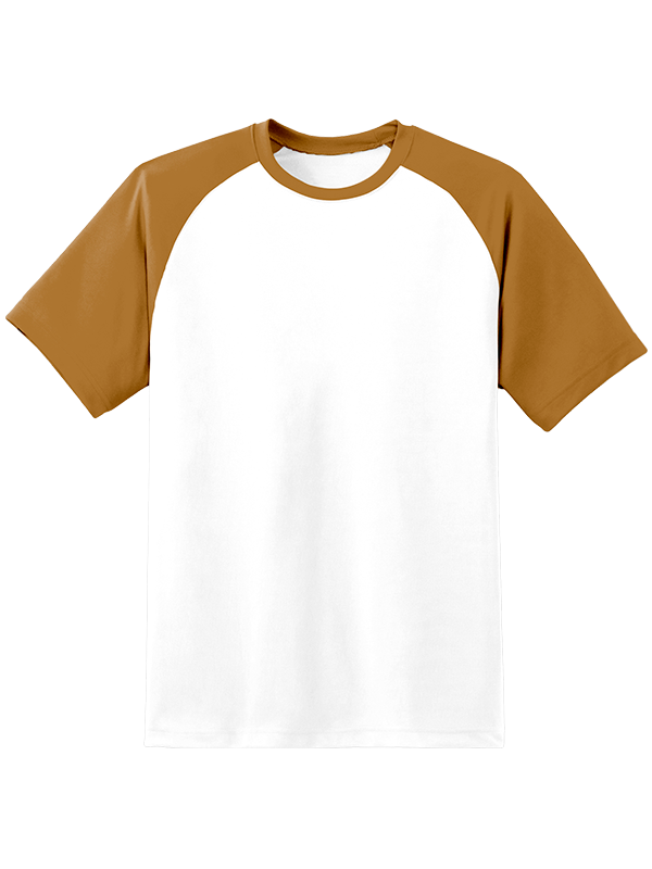 Женская оверсайз футболка реглан с горчичными рукавами и белым телом