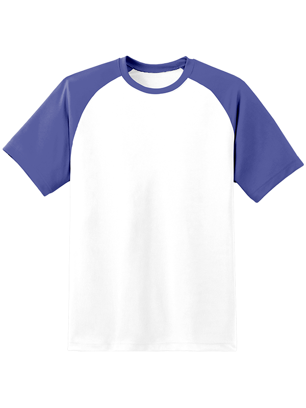 Женская оверсайз футболка реглан с вери-пери  рукавами и белым телом