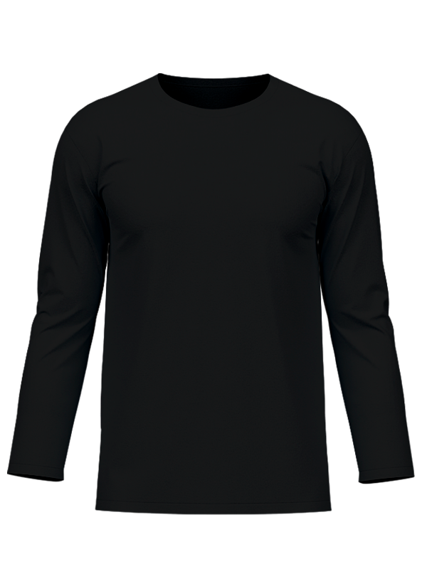 Женский классический лонгслив черного цвета