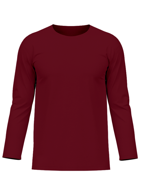 Женский классический лонгслив бордового цвета