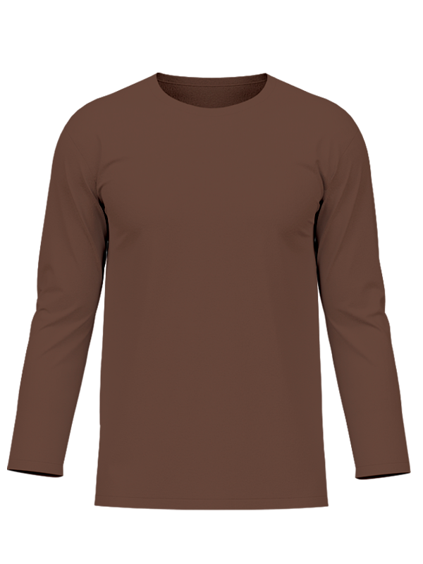 Женский классический лонгслив шоколадного цвета