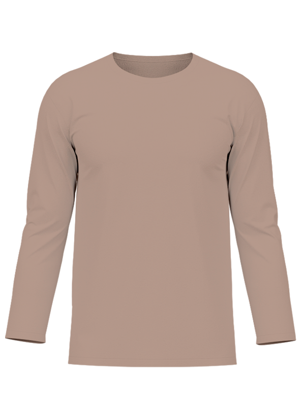 Женский классический лонгслив кофейного цвета