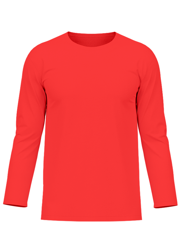 Женский классический лонгслив кораллового цвета