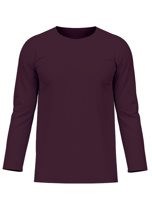 Женский классический лонгслив баклажанового цвета
