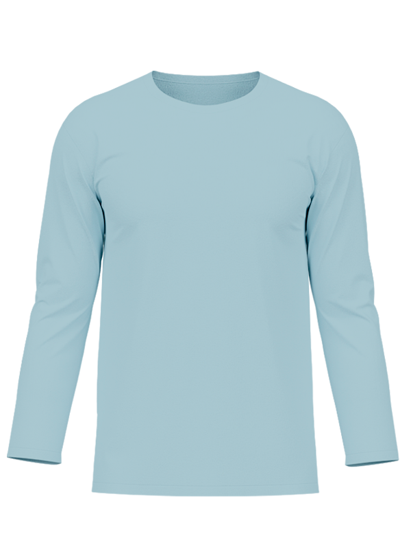 Женский классический лонгслив серо-голубого цвета