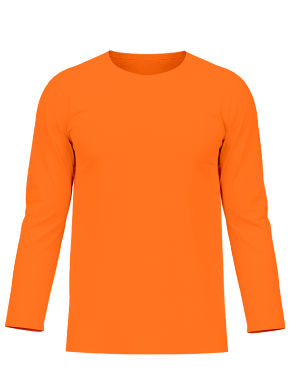 Женский классический лонгслив оранжевого цвета