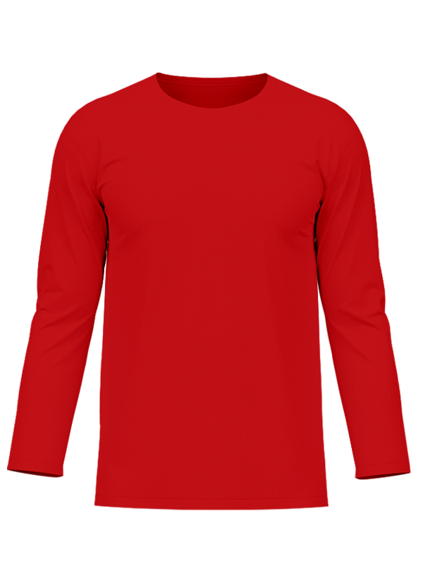 Женский классический лонгслив красного цвета