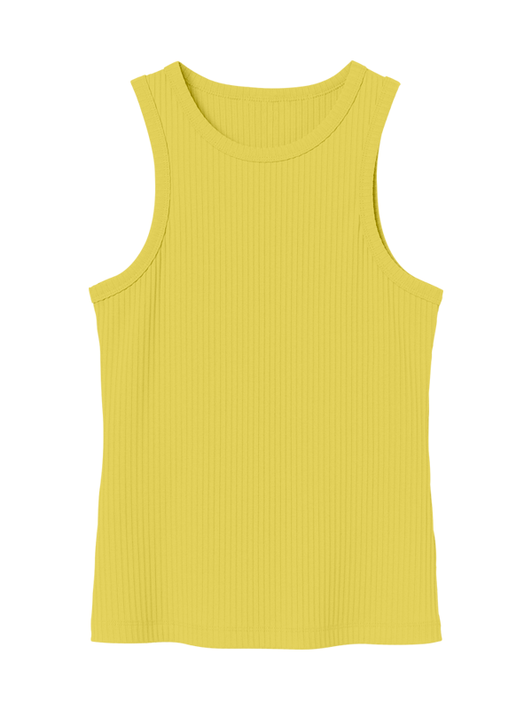 Женская классическая майка лимонного цвета